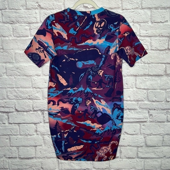 Stolen Girlfriends Club Mixed Skull Print Short Sleeve T-Shirt Dress - Picture 5 of 12